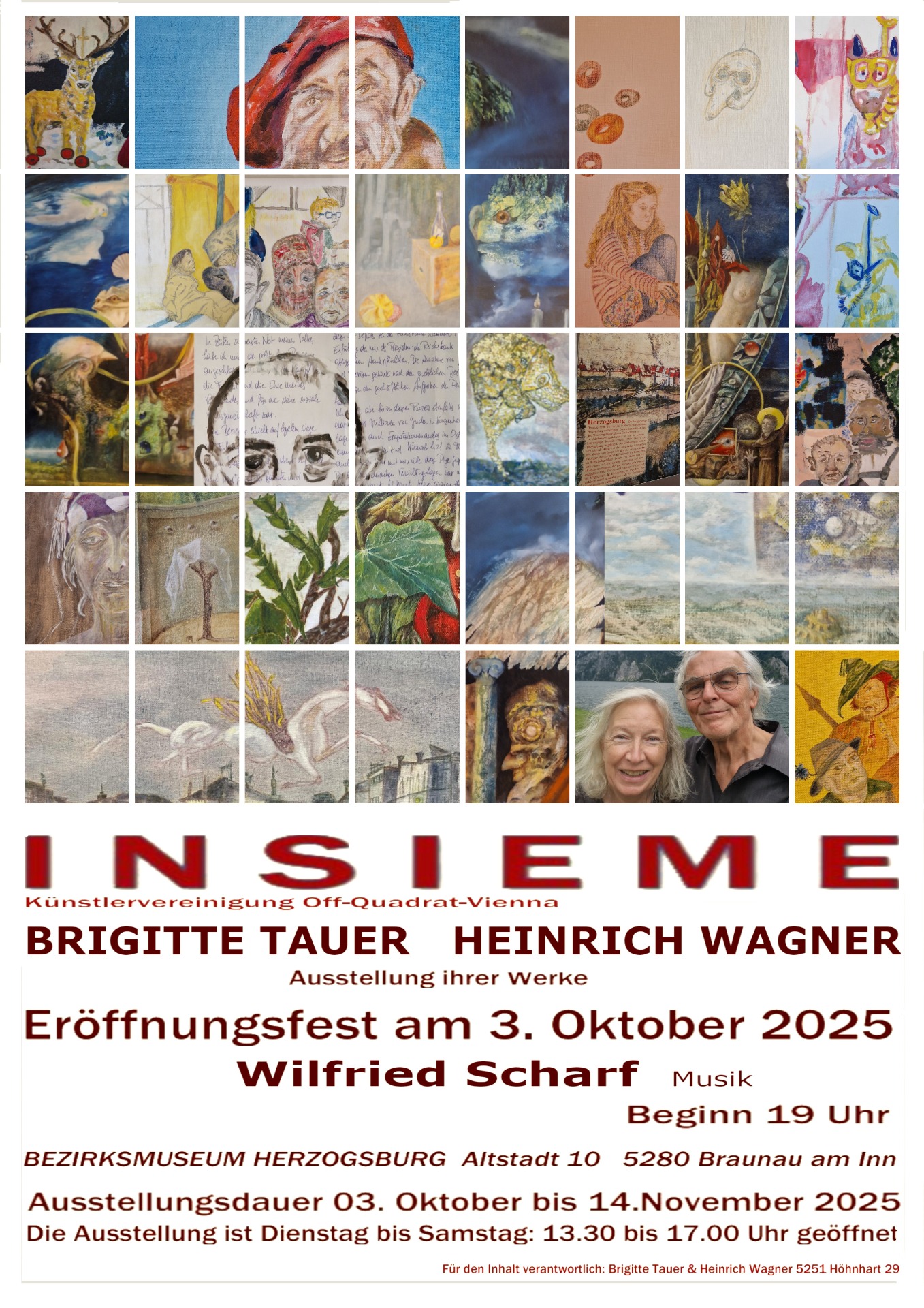 Ausstellungsplakat "INSIEME" in der Herzogsburg Braunau am Inn